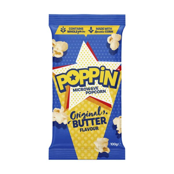 Poppin Butter Microwave Popcorn 100g